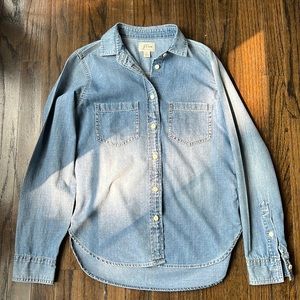 J. Crew Trademark Denim Shirt Sz 0